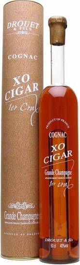 Коньяк Drouet Cigar Grande Champagne XO  in gift box  700 мл