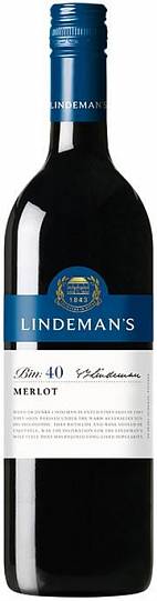 Вино Lindemans Bin 40  Merlo Линдеманс Бин 40 Мерло 2019 750 мл