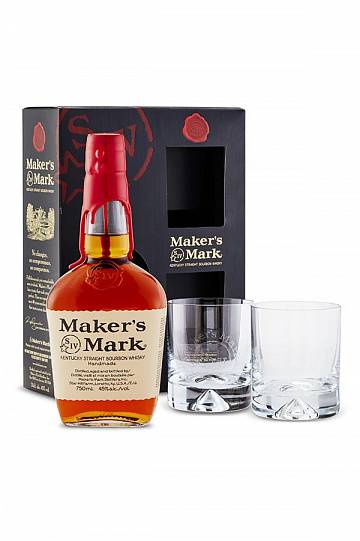 Бурбон Maker's Mark  700 мл gift box + 2 glass