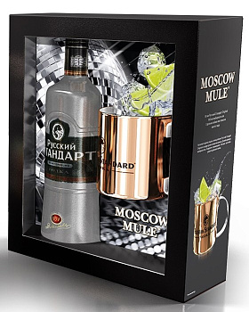Водка Русский Стандарт с кружкой для коктейля Moscow Mule в подарочной упаковке 700 мл