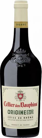 Вино о Cellier des Dauphins Origine Bio Rouge Cotes du Rhone AOC  Сельер де 