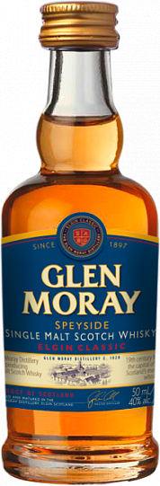 Виски Glen Moray  Elgin Classic  Single Malt    50 мл