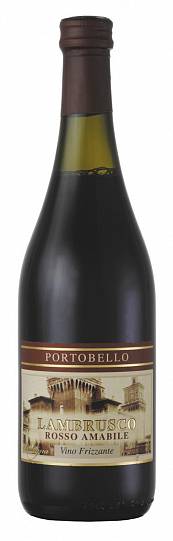Игристое вино Vinispa Portobello Lambrusco Red semisweet 750 мл