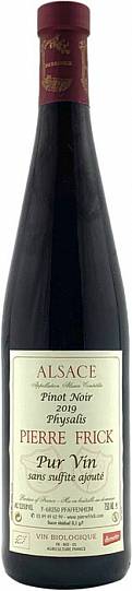 Вино Pierre Frick  Physalis Pinot Noir, Alsace AOC  Pur Vin Sans Sulfite Ajout в17284