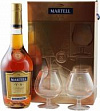 Коньяк Martell VS, with 2-glass box,  Мартель ВС, в коробке с 2-мя стаканами,  700 мл