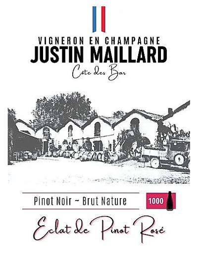 Шампанское JUSTIN MAILLARD Eclat de Pinot Rosé Brut Nature  2019 750 мл 12,5%