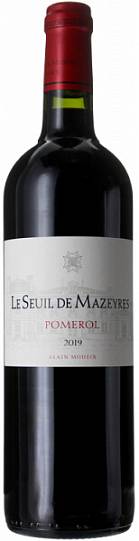 Вино Le Seuil de Mazeyres Pomerol 2019 750 мл 13%