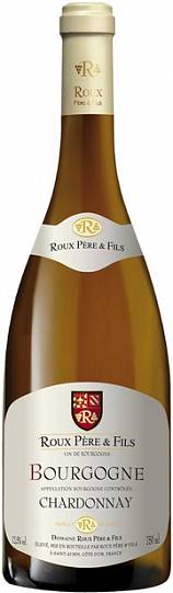 Вино Domaine Roux Pere & Fils   Bourgogne Chardonnay AOC  2018  750 мл