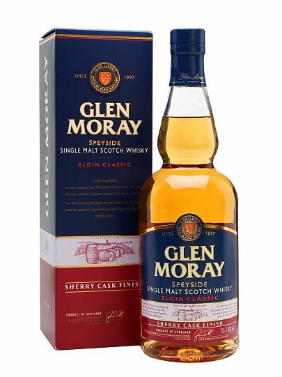 Виски Glen Moray Single Malt Elgin Classic  Sherry   Cask Finish  gift box   700 мл