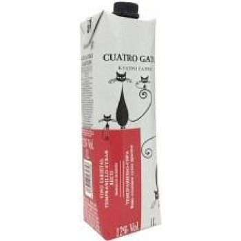 Вино Cuatro Gatos Tempranillo - Syrah  1000 мл