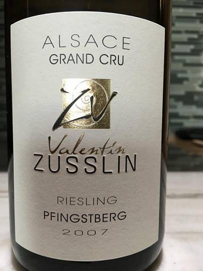 Вино Domaine Valentin Zusslin Pfingstberg Riesling Grand Cru Alsace AOC  2004 750 мл