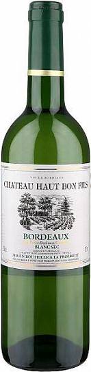 Вино Chateau Haut Bon Fils Blan Bordeaux AOC  white dry  2020 750 мл
