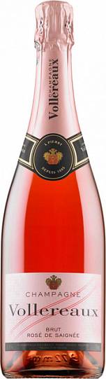 Шампанское Vollereaux Brut Rose de Saignee Champagne AOC Воллеро Брют