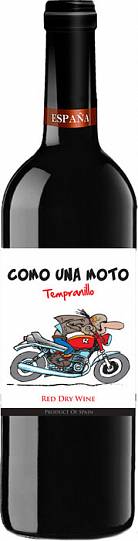 Вино Como Una Moto Tempranillo Dry  2020 750 мл