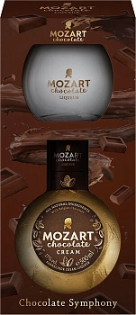 Ликер Mozart Chocolate Cream   gift box with round glass  500 мл  17%