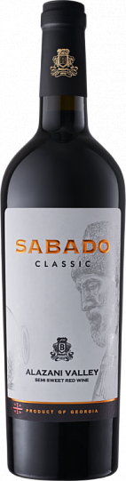Вино  Sabado Classic Alazani Valley  red semi sweet  2019  750 мл