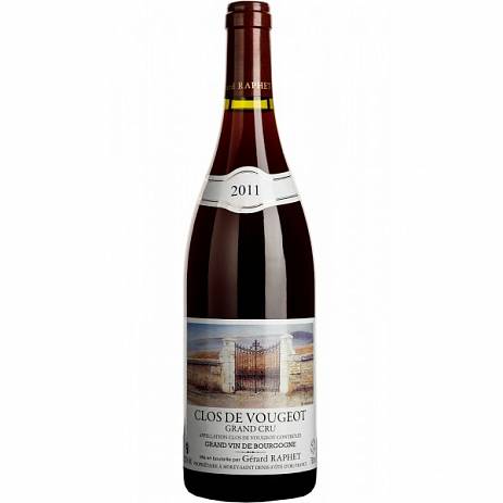 Вино Domaine Gerard Raphet Clos de Vougeot Grand Cru  2011 750 мл 13,5%