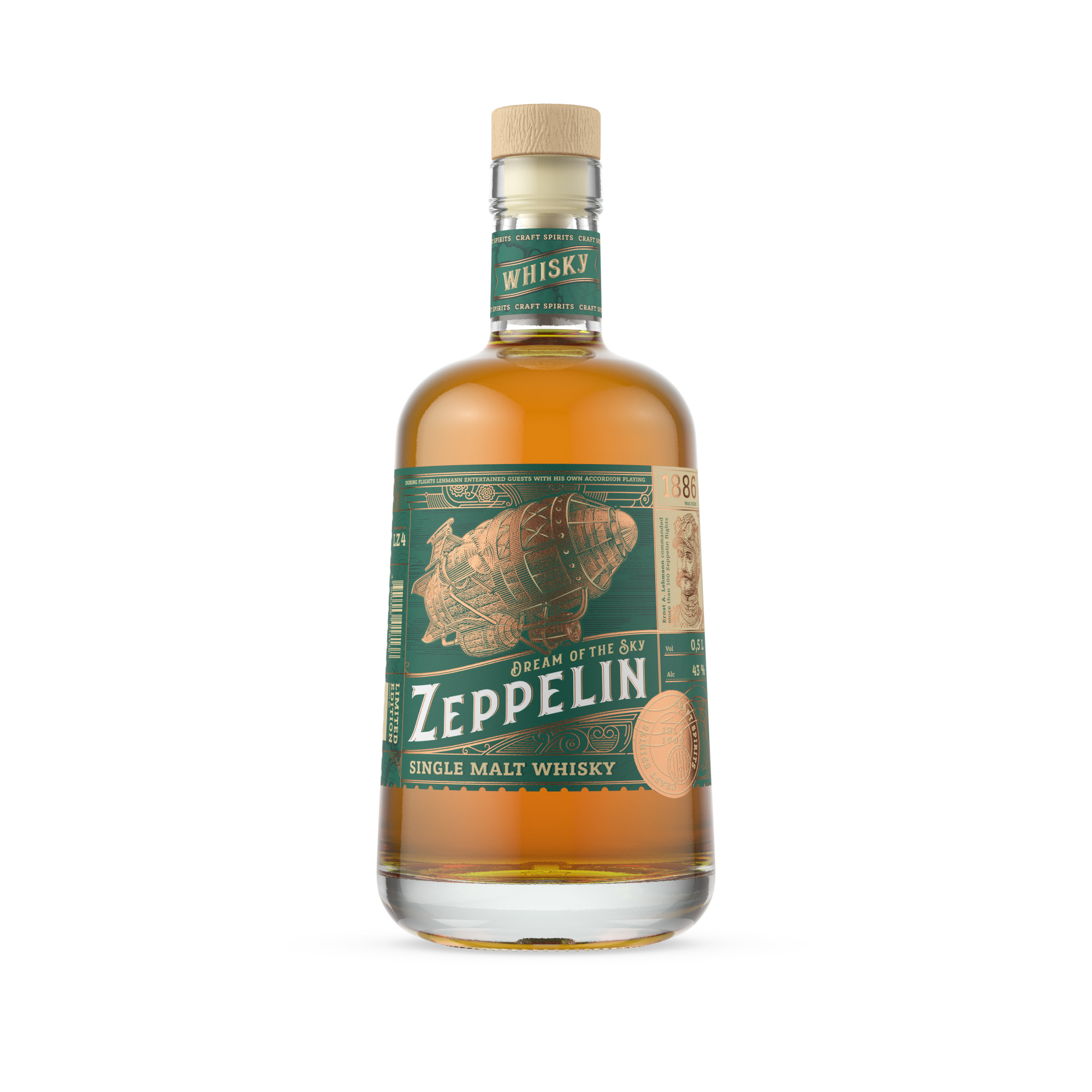 Виски  Zeppelin Single Malt   700 мл