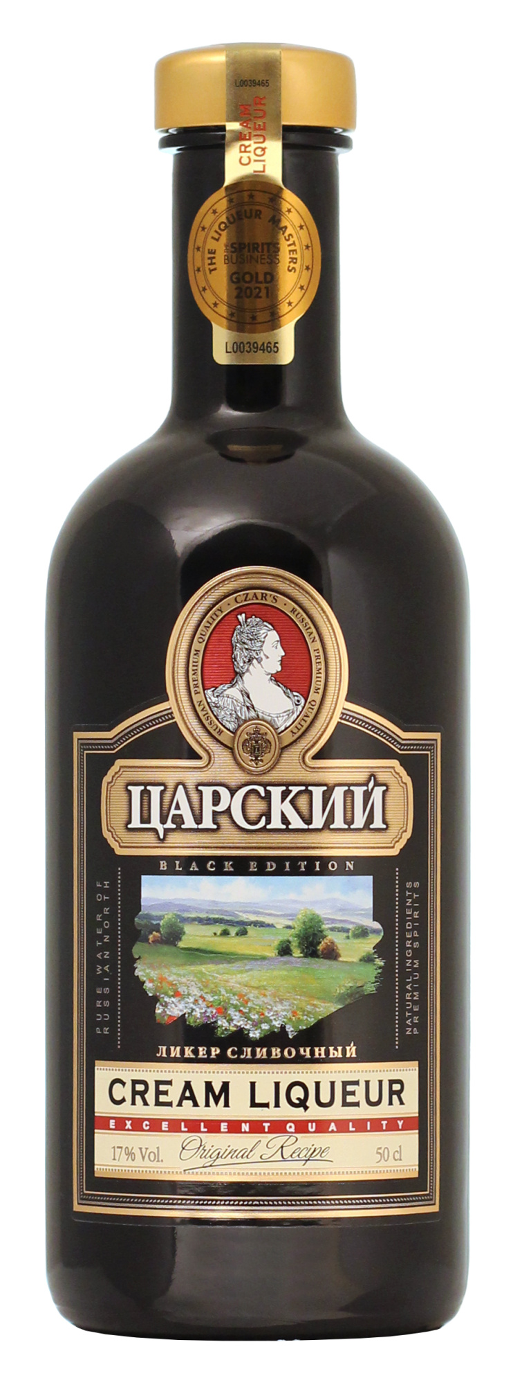 Ликер Ладога Царский сливочный черный 500 мл