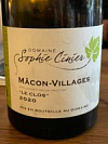 Вино Domaine Sophie Cinier  Mâcon-Villages Le Clos Макон-Вилляж Ле Кло 2020 750 мл