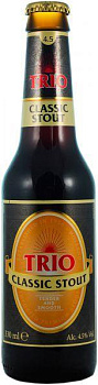 Пиво Trio Classic Stout Трио Классик Стаут стекло 330 мл
