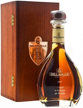 Граппа Dellavalle  in barrique da Picolit  в деревянной коробке 2007 700 мл