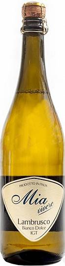 Игристое вино Mia Vivere Lambrusco Bianco Dolce IGT  750 мл