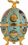 Водка Императорская коллекция Кошерная    графин-яйцо голубого цвета  с воздушными шарами в бархатном коробе 700 мл  40 %