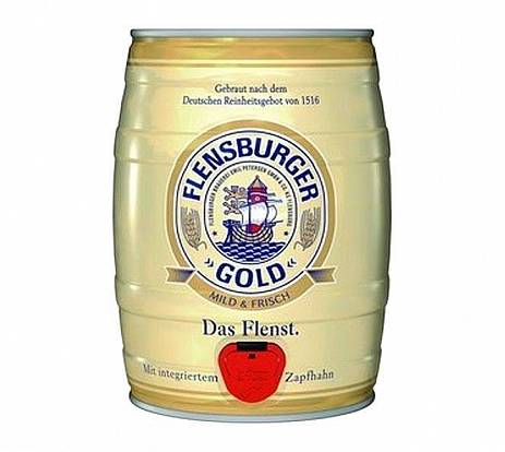 Пиво  Flensburger Gold Фленсбургер  Голд ж/б 5000 мл