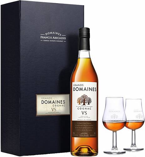 Коньяк Grands Domaines  VS gift box  with 2 glasses  700 мл