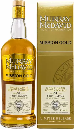 Виски Murray McDavid Mission Gold Strathclyde 34 Years Old gift box 700 мл 47,2%