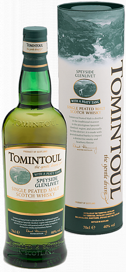 Виски Tomintoul Speyside Glenlivet Peaty Tang Single Malt Scotch Whisky 3 YO  gift bo