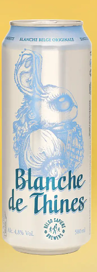 Пиво  Belgo Sapiens Brewers  Blanche de Thines    in can   500 мл 4,8 %