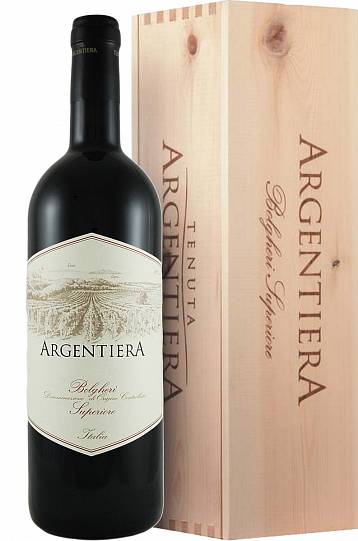 Вино Argentiera Bolgheri Superiore DOC wooden box  2019 1500 мл 
