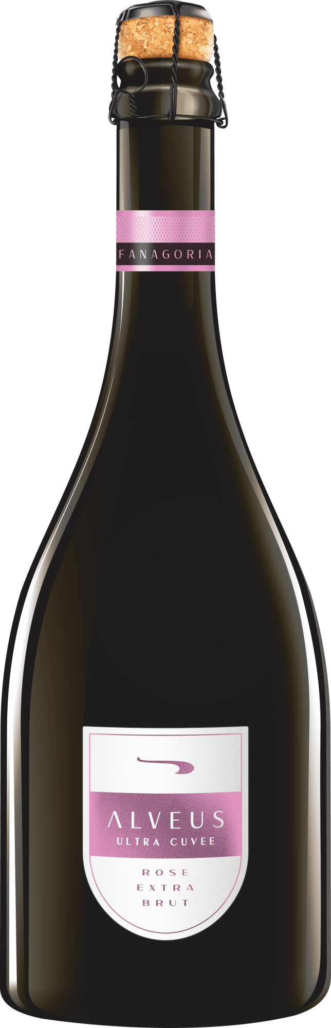 Игристое вино Фанагория Alveus Ultra Cuvee    Альвеус Ультра Кюве розовое  экстра брют  2022  750 мл  12%