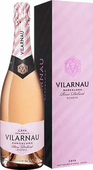 Игристое вино Vilarnau  Brut Reserva Rose Delicat Cava DO gift box 750 мл