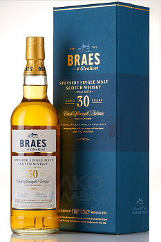 Виски Braes of Glenlivet 30 years old in gift box  700 мл