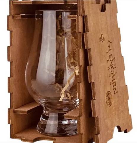 Бокал Glencairn Glass Гленкейрн  для виски  в деревянной 