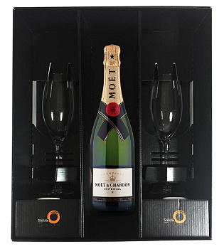 Шампанское Moet Chandon Brut Imperial 2 glass 750 мл