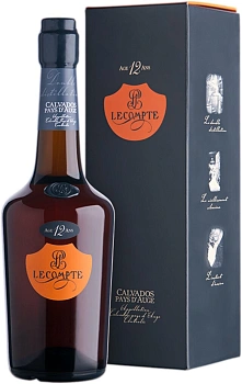 Кальвадос Lecompte Pays d'Auge 12 years in gift box 700 мл 40%