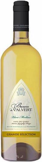 Вино Baron de Valvert  Blanc Moelleux white semi sweet  750 мл