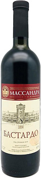 Вино Массандра Бастардо  красное полусладкое  2019  750 мл