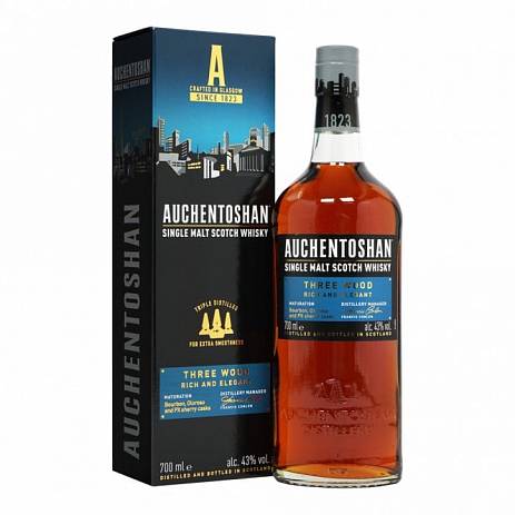 Виски Auchentoshan  Three Wood в подарочной упаковке  700 мл