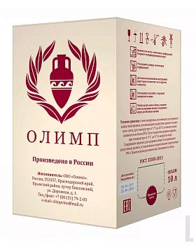Вино Олимп Саперави красное сухое 10 л