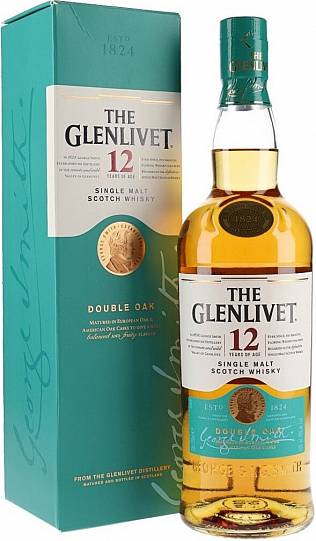 Виски The Glenlivet 12 years Double Oak gift box 700 мл