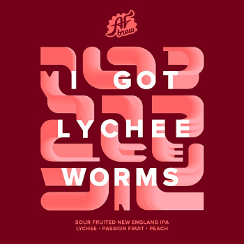Пиво  AF Brew I Got Lychee Worms АФ Брю Ай гот Личи Вормс    ж/б  500 мл