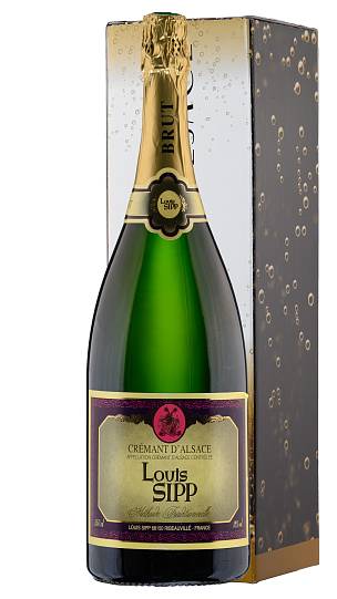 Игристое вино Louis Sipp Cremant d'Alsace Brut Gift Box 2020 1500 ml 11.5%