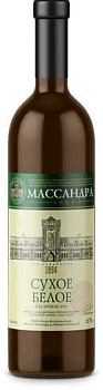 Вино Массандра  ЗГУ Крым  сухое белое 2019   750 мл