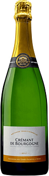 Игристое вино Terres Secretes Cremant de Bourgogne AOC Brut  2019 750 мл