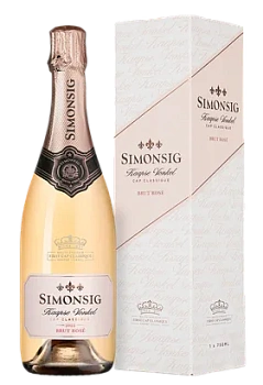 Игристое вино Simonsig Kaapse Vonkel Brut Rose gift box  2022  750 мл